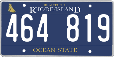 RI license plate 464819