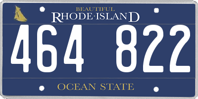 RI license plate 464822