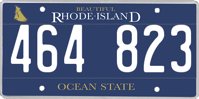 RI license plate 464823