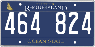 RI license plate 464824