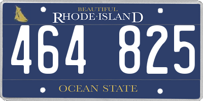 RI license plate 464825