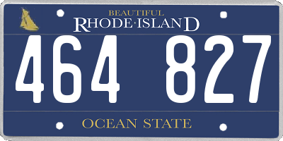 RI license plate 464827