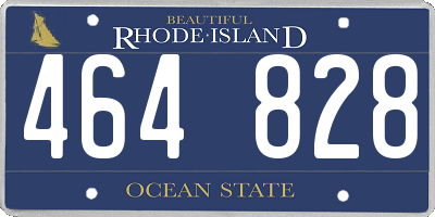 RI license plate 464828