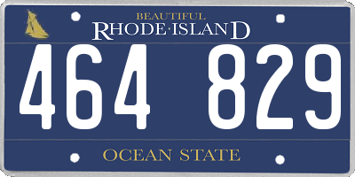 RI license plate 464829