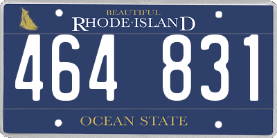 RI license plate 464831