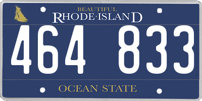 RI license plate 464833