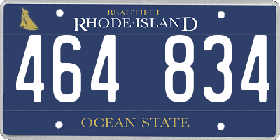 RI license plate 464834