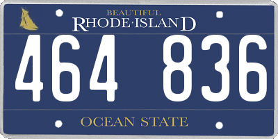 RI license plate 464836
