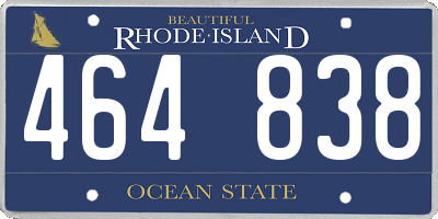 RI license plate 464838