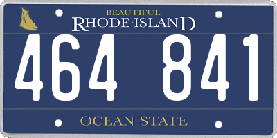 RI license plate 464841