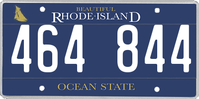RI license plate 464844