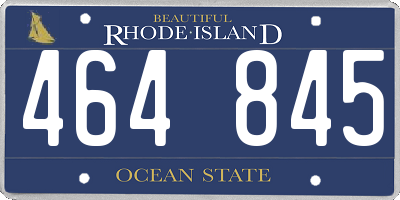 RI license plate 464845