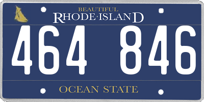 RI license plate 464846