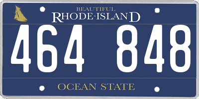 RI license plate 464848
