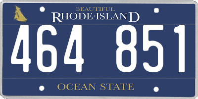 RI license plate 464851