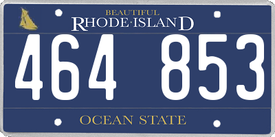RI license plate 464853
