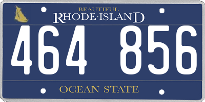 RI license plate 464856