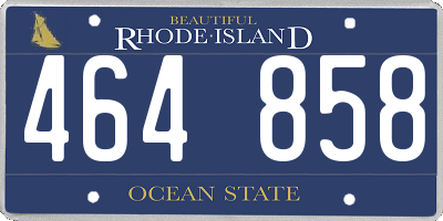 RI license plate 464858
