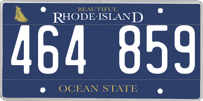 RI license plate 464859
