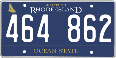 RI license plate 464862