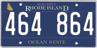 RI license plate 464864