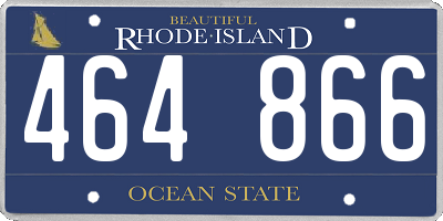 RI license plate 464866