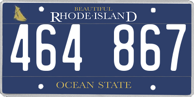 RI license plate 464867