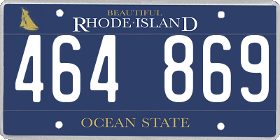 RI license plate 464869