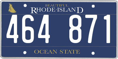 RI license plate 464871