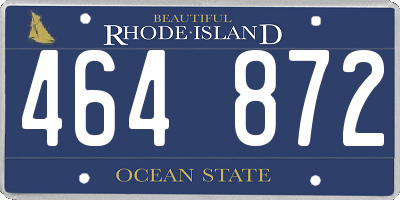 RI license plate 464872