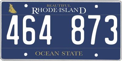 RI license plate 464873
