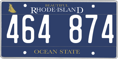 RI license plate 464874