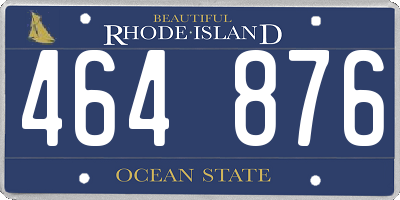 RI license plate 464876
