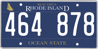 RI license plate 464878
