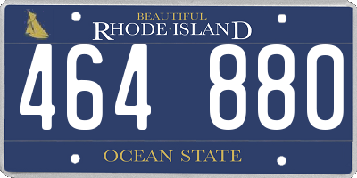 RI license plate 464880