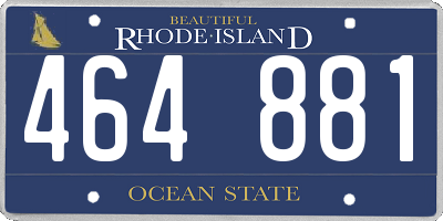 RI license plate 464881
