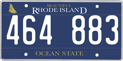 RI license plate 464883