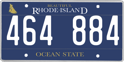 RI license plate 464884