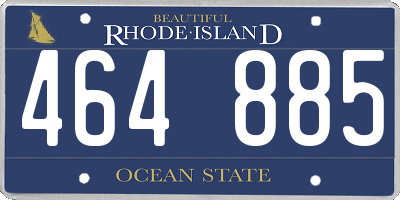 RI license plate 464885
