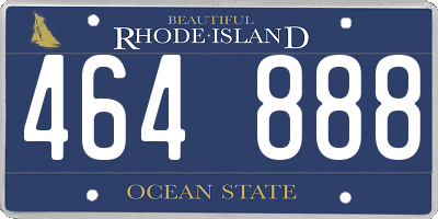 RI license plate 464888