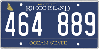 RI license plate 464889
