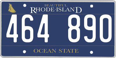 RI license plate 464890