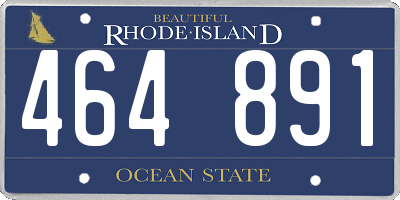 RI license plate 464891