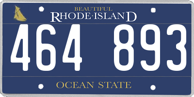 RI license plate 464893