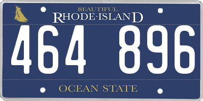 RI license plate 464896