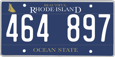 RI license plate 464897