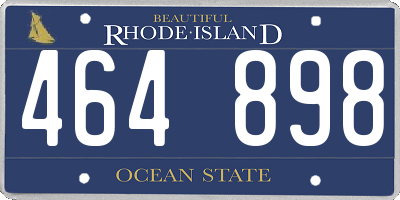RI license plate 464898