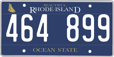 RI license plate 464899