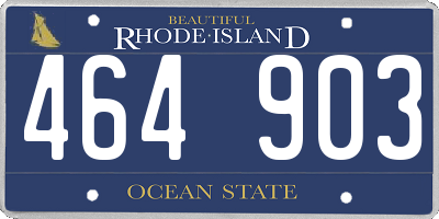 RI license plate 464903