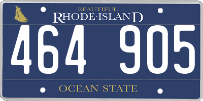 RI license plate 464905